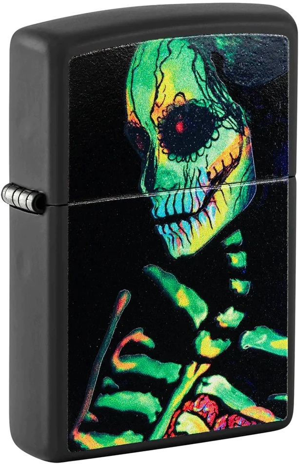Brichetă Zippo - Sugar Skeleton Design, Glow in Dark