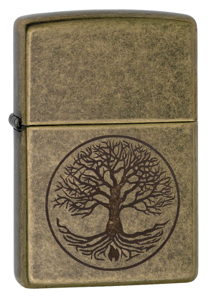 Brichetă Zippo - Tree of Life Antique Brass