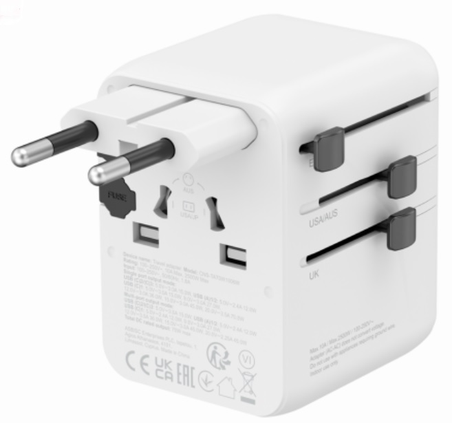Încărcător Canyon - OnTour 70, USB-A/USB-C,70W, White