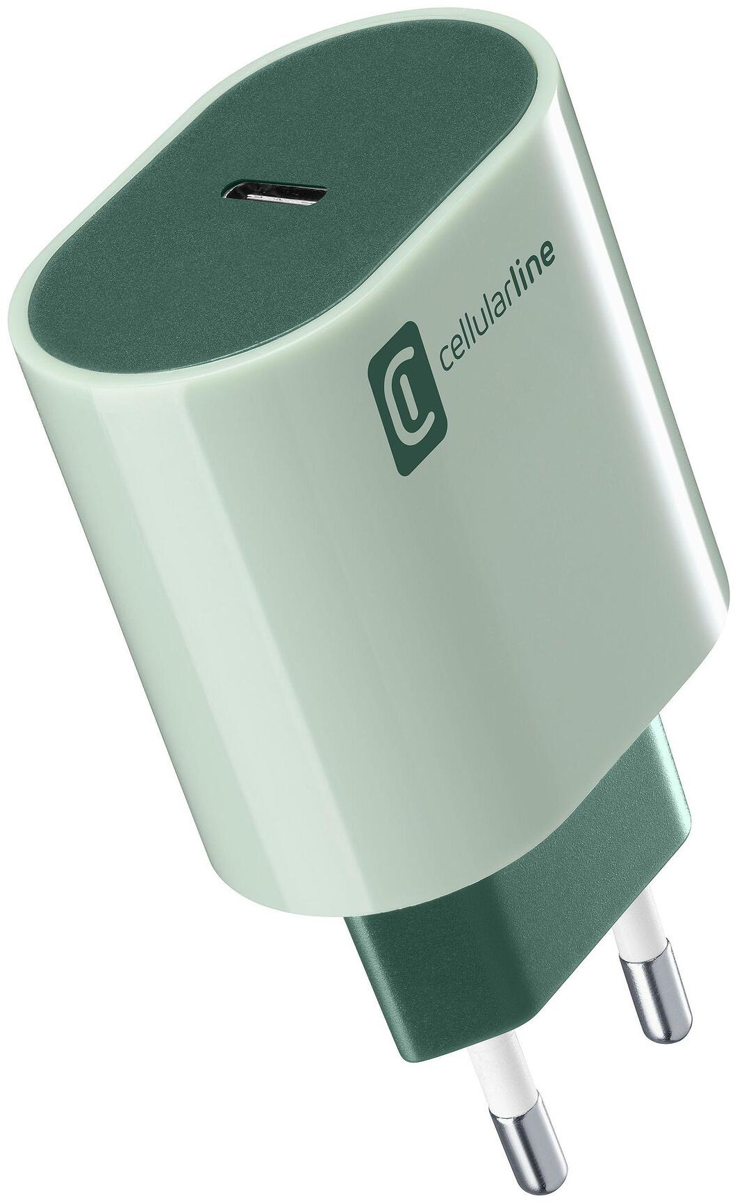 Încărcător  Cellularline - Style Color PD, USB-C, 20W, verde