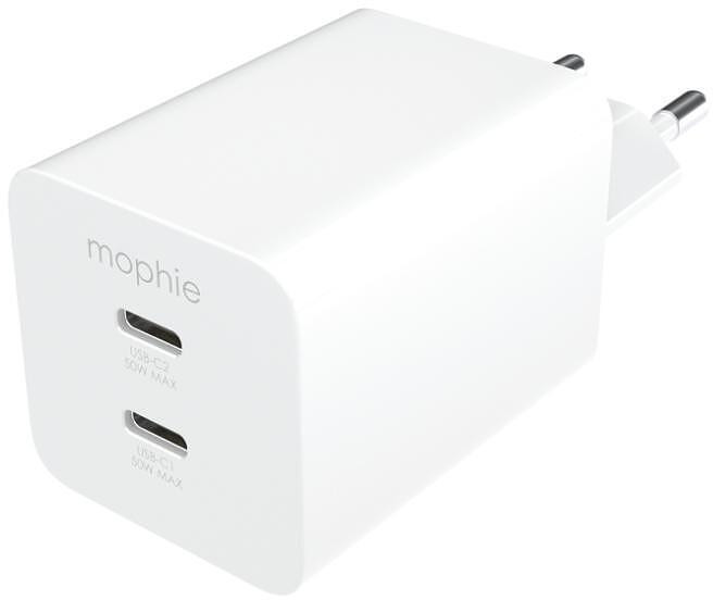 Încărcător  mophie - Essentials Dual, USB-C, 50W, alb