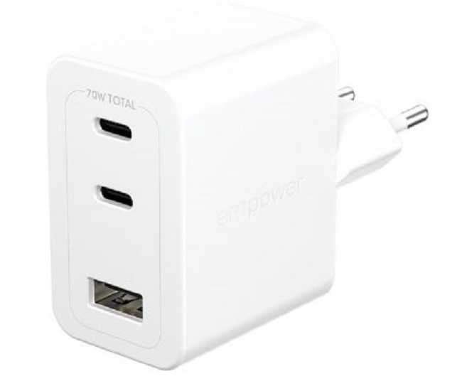 Încărcător PanzerGlass - Grand Prix Turbo, 70W, Silver White