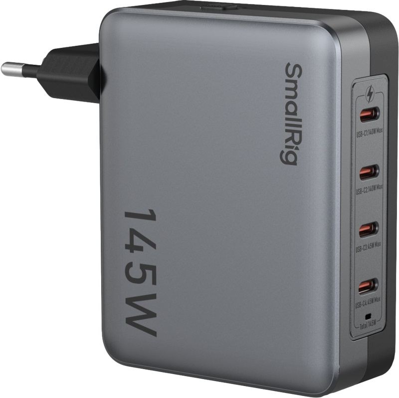 Încărcător SmallRig - 4 ports USB-C, 145W, gri