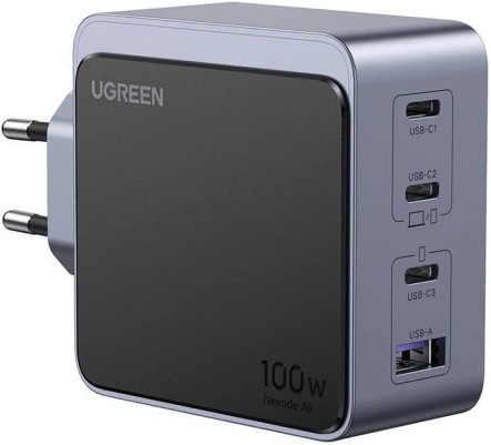 Încărcător Ugreen - X565, USB-A/C, GaN, 100W, gri
