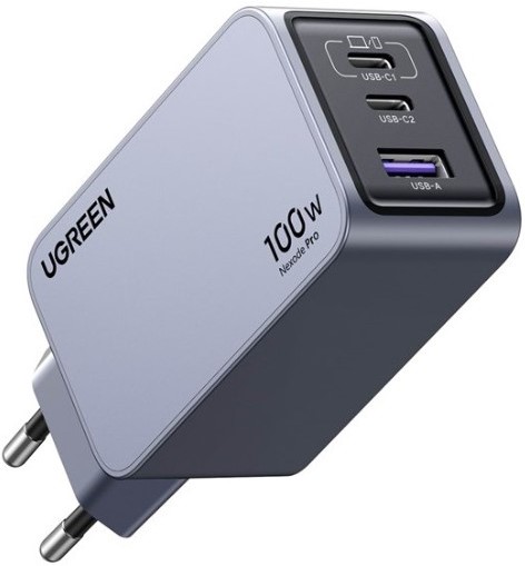 Încărcător Ugreen - X757 Nexode Pro, USB-A/C, 100W, gri