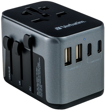 Încărcător  Verbatim - UTA-03 Universal Travel Adapter, gri