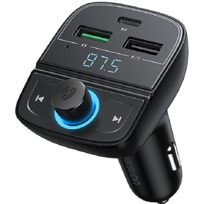 Încărcător auto Ugreen - CD229, Bluetooth 5.0/USB/TF/micro SD, negru