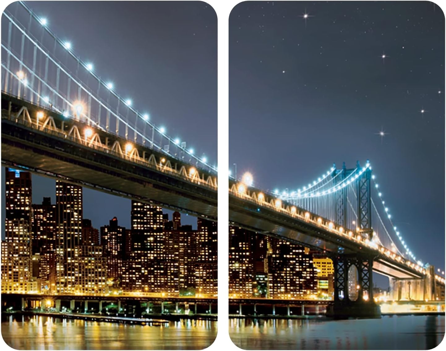 Plăci de protecție din sticlă Wenko - Brooklyn Bridge, 2 bucăți, universal