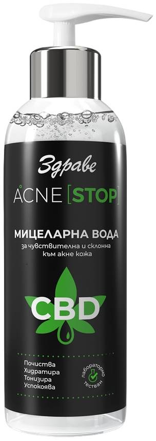 Zdrave Acne Stop Apă micelară CBD, 500 ml