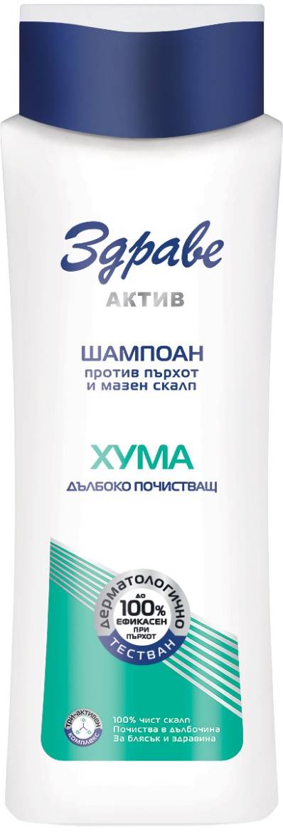Zdrave Active Șampon de curățare cu humus, 390 ml