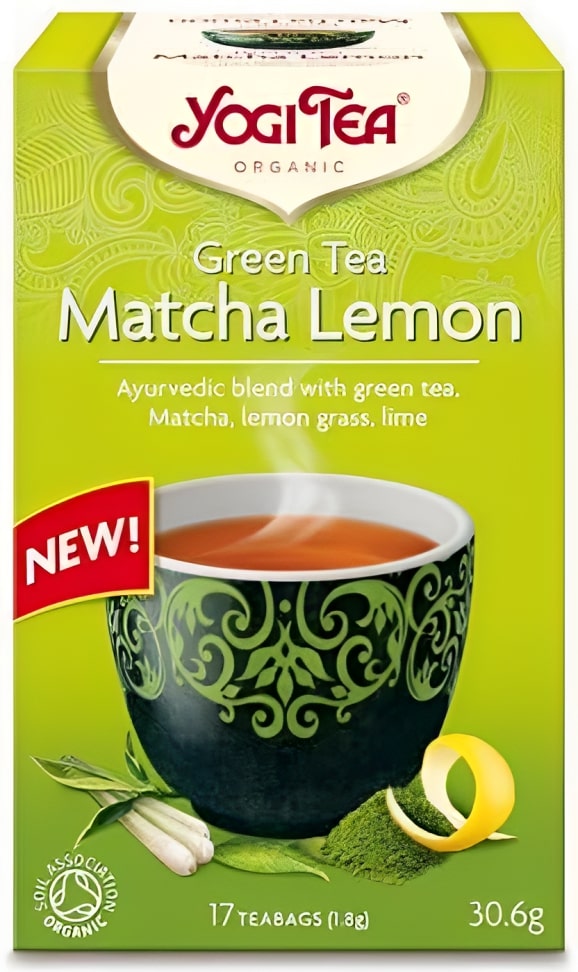 Ceai verde cu matcha și lămâie, 17 plicuri, Yogi Tea