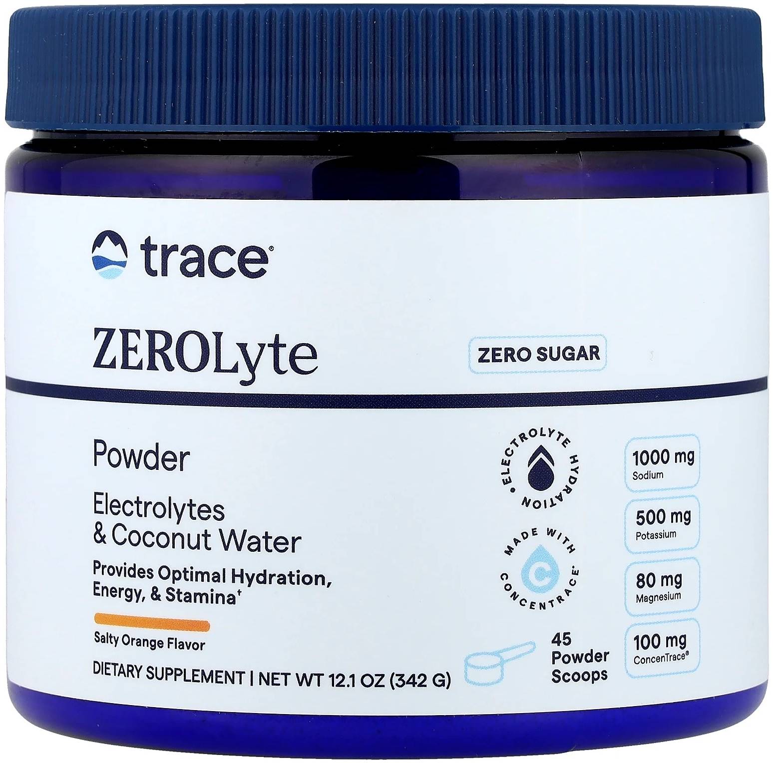 ZEROLyte, portocală, 342 g, Trace Minerals