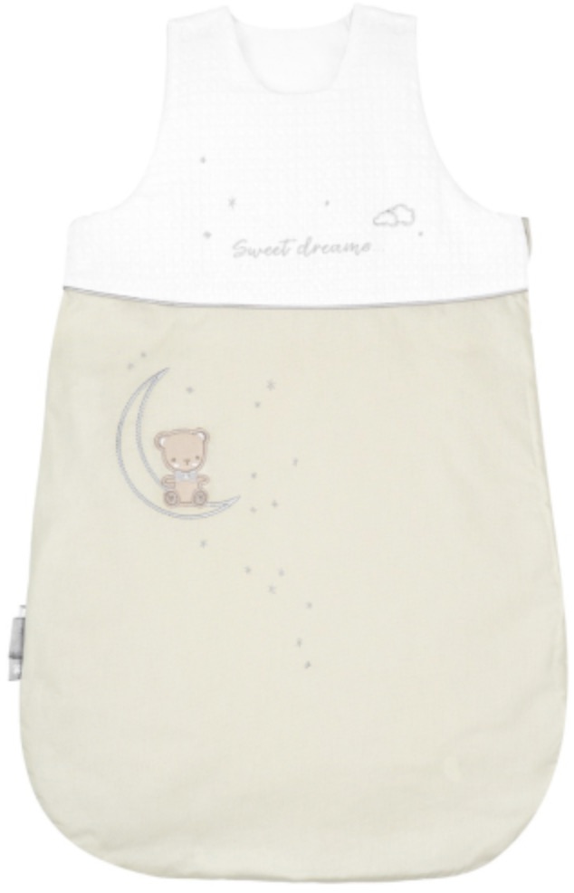 Sac de dormit de iarnă cu broderie KikkaBoo - Dream Big, 3,3 tog, 0-6 luni, bej