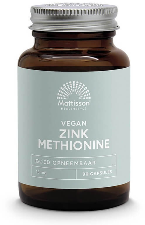 Zinc Methionine, 15 mg, 90 capsule, Mattisson Healthstyle