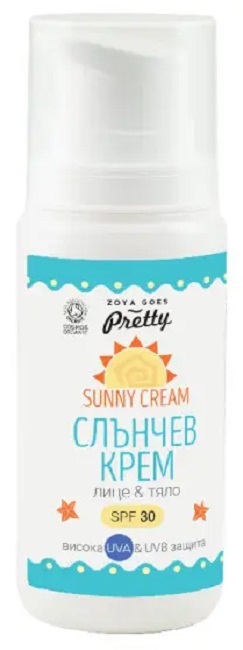 Zoya Goes Pretty Cremă de față și corp cu protecție solară bio, SPF30, 100 g