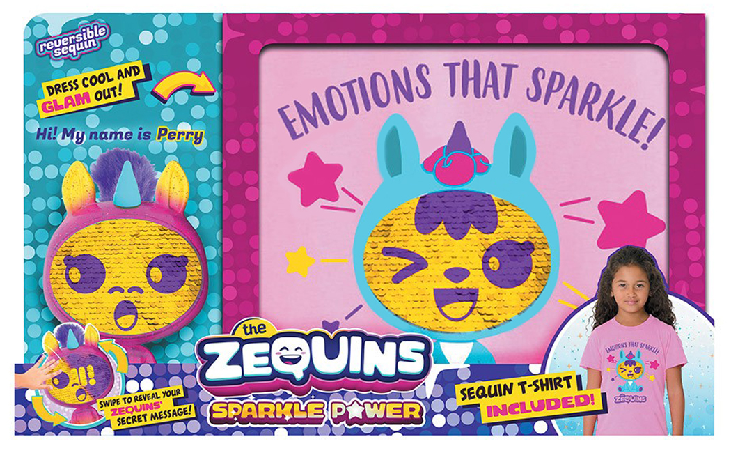 Set tricou cu animalut Zequins - Sparkle Power cu fata din paiete