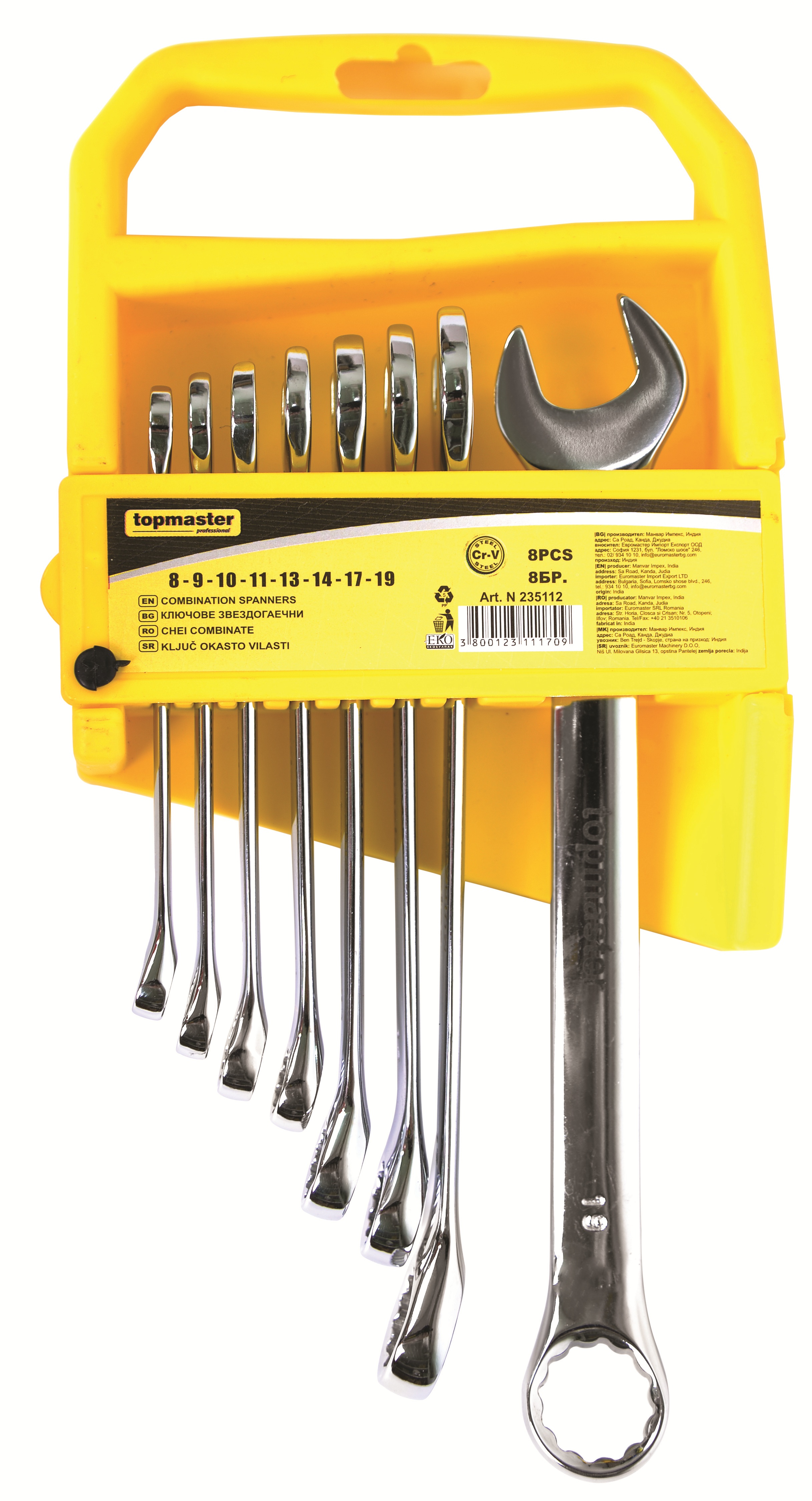 Chei combinate Top Master - TMP, 8-19 mm, 8 buc.